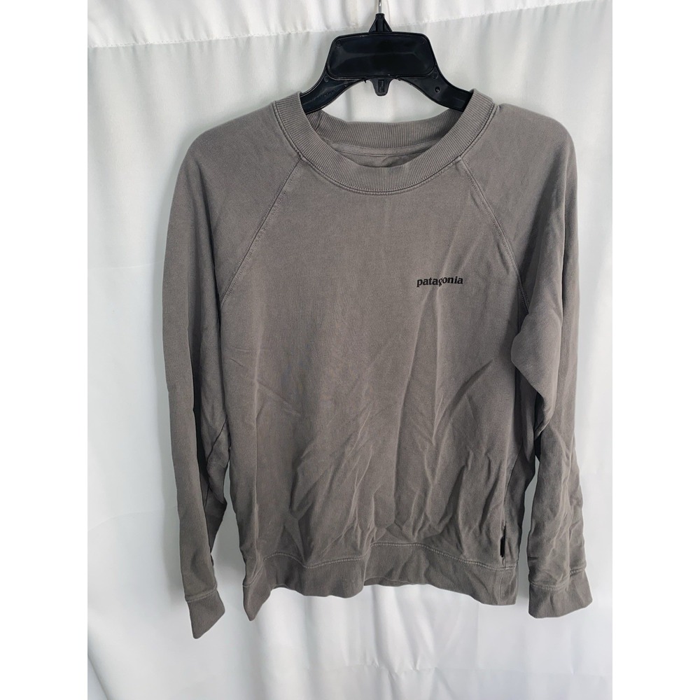 Patagonia Men's P-6 Logo Organic Cotton Crewneck Sweatshirt Small Gray 39603